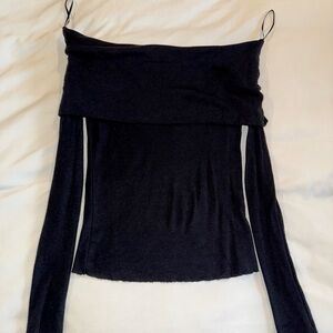Aritzia Black Off-Shoulder Women's Top